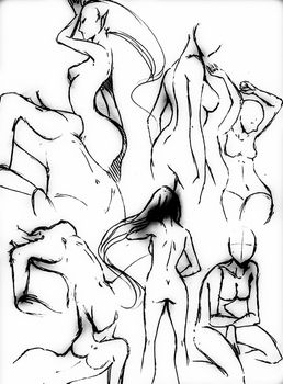 Tutorial of drawing a female body. Drawing the human body, step by step lessons.