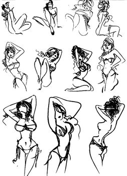 Tutorial of drawing a female body. Drawing the human body, step by step lessons.