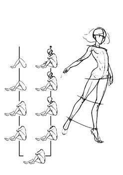 Tutorial of drawing a female body. Drawing the human body, step by step lessons.