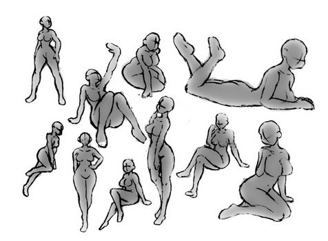 Tutorial of drawing a female body. Drawing the human body, step by step lessons.