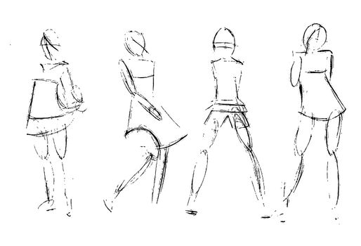 Tutorial of drawing a female body. Drawing the human body, step by step lessons.