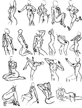 Tutorial of drawing a female body. Drawing the human body, step by step lessons.