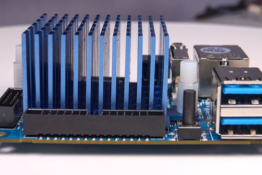 Cooling radiator for the mini computer board. Cooling electronics.