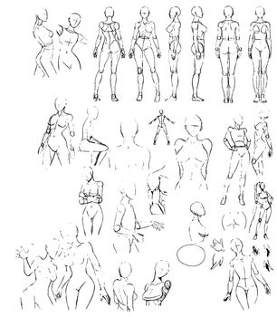 Tutorial of drawing a female body. Drawing the human body, step by step lessons.