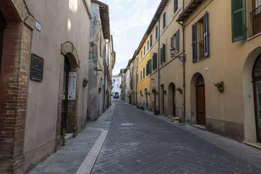 san gemini,italy june 13 2020 :architecture of the town of San Gemini in medieval times