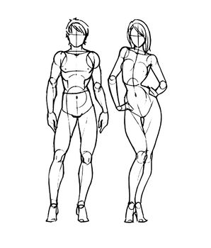 Tutorial of drawing a female body. Drawing the human body, step by step lessons.