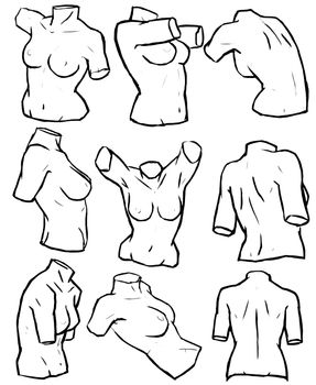 Tutorial of drawing a female body. Drawing the human body, step by step lessons.