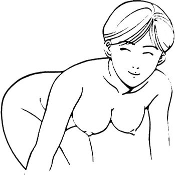 Tutorial of drawing a female body. Drawing the human body, step by step lessons. Female breast drawing tutorial. Drawing a woman's body with an emphasis on breasts.