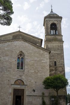 San Gemini, Italy June 13 2020: church of Santo Gemini in the town of San Gemini medieval age