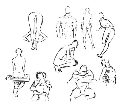 Tutorial of drawing a female body. Drawing the human body, step by step lessons.