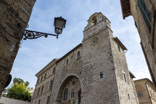 San Gemini, Italy June 13 2020: stone building inside the town of San Gemini