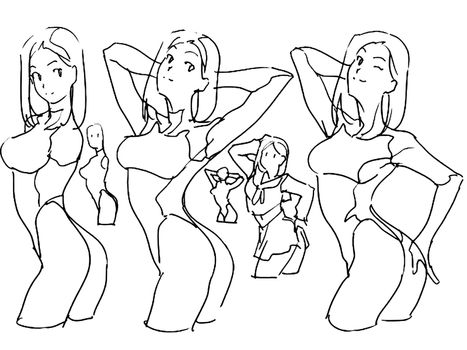 Tutorial of drawing a female body. Drawing the human body, step by step lessons.