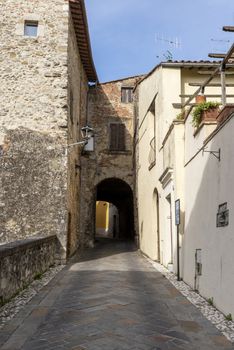 san gemini,italy june 13 2020 :architecture of the town of San Gemini in medieval times