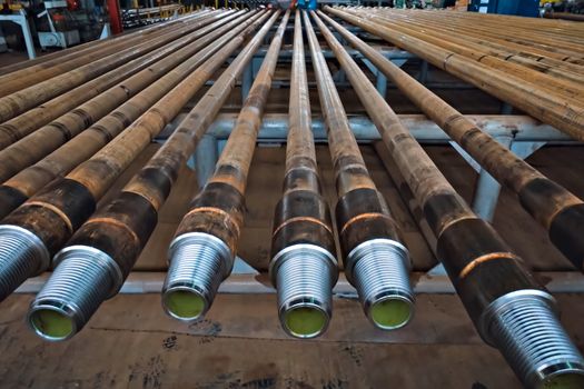 Pumped compressor pipes for the oil well. Oil and gas equipment.