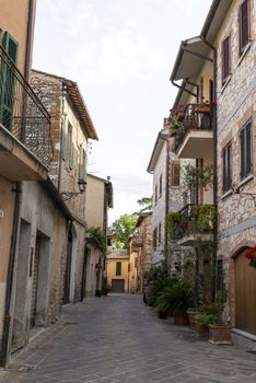 san gemini,italy june 13 2020 :architecture of the town of San Gemini in medieval times