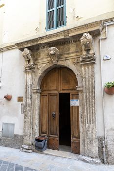 san gemini,italy june 13 2020 :architecture of the town of San Gemini in medieval times