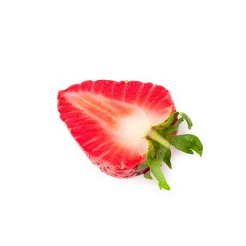 Fresh strawberries isolated on a white background