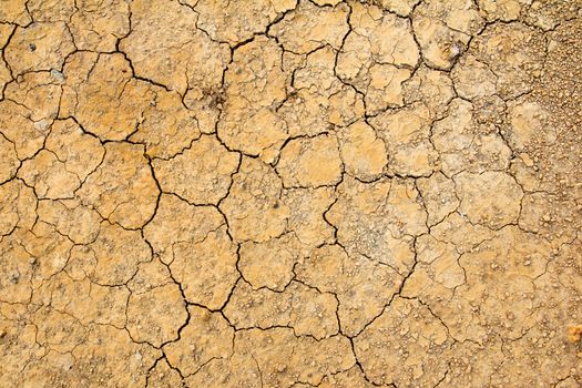 Cracked dry brown soil background, global warming effect
