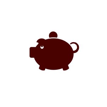 Piggy bank icon on white background.Save money,