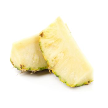 Ripe pineapple is tropical fruit isolated on white background.