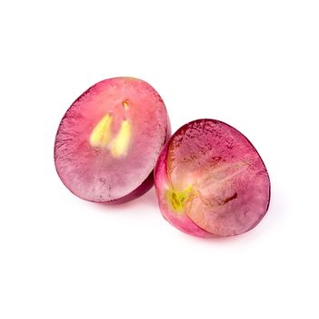 Red Grapes isolated on over white background.