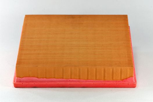 Car air filter isolated on white background