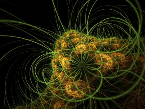 Rendering viruses in infected organism, viral disease epidemic, virus abstract background. Hepatitis, H1N1, HIV. FLU. AIDS