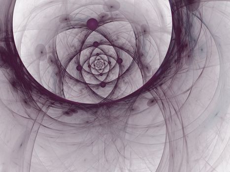 Perfect abstract digital blue background. Vortextunnel, 3d illustration. Composition of bubbles and circles and fractal elements with metaphorical relationship to space, science and modern technology.