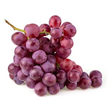 Red Grapes isolated on over white background.