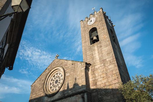 architecture detail of Mother Church Ponte de Lima on a spring day