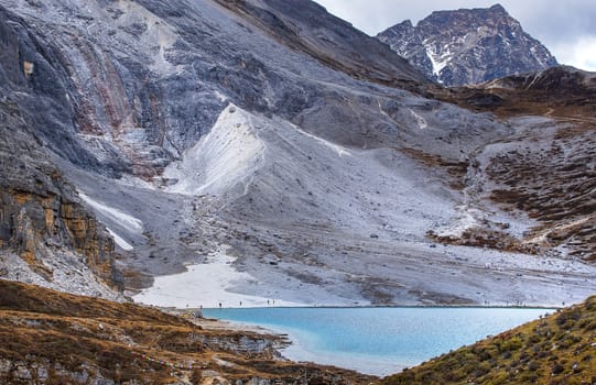 Milk lake at Doacheng Yading National park, Sichuan, China. Last Shangri-la