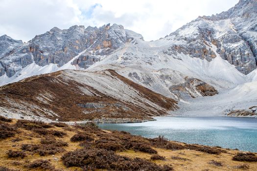 Five Colors Lake at Doacheng Yading National park, Sichuan, China. Last Shangri-la