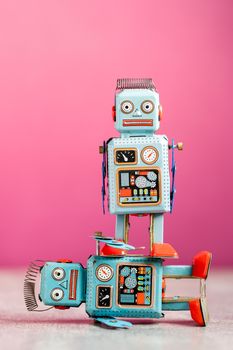 Vintage retro robot tin toy