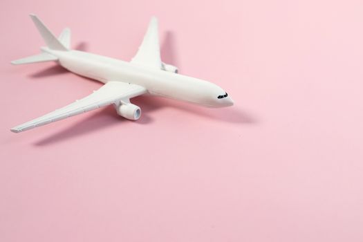 Model plane,airplane on pastel color background