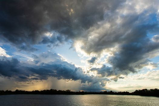 thunder storm sky Rain clouds