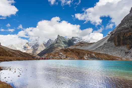 Milk lake at Doacheng Yading National park, Sichuan, China. Last Shangri-la