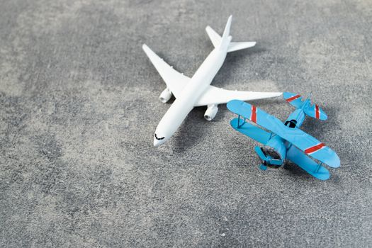 Model plane,airplane on pastel color background