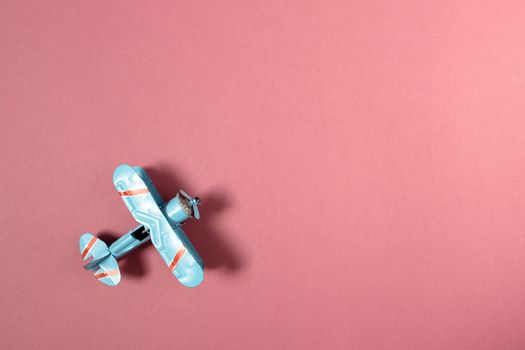 Model plane,airplane on pastel color background