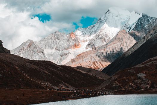 Milk lake at Doacheng Yading National park, Sichuan, China. Last Shangri-la