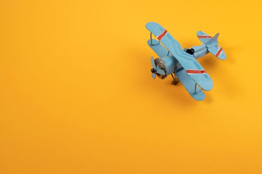 Model plane,airplane on pastel color background