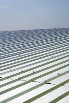 Roof of warehouse made by Metal sheet