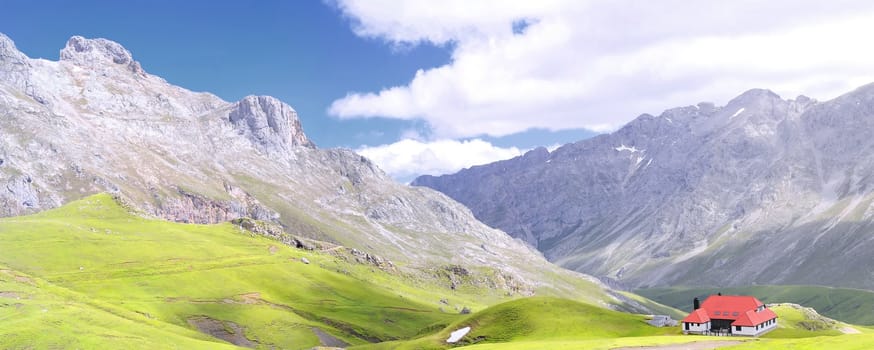 Mountain pass of aliva in Picos de Europa, Spain.