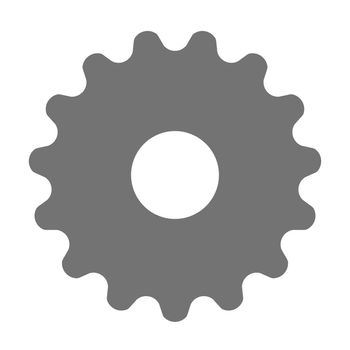 Gear or cog icon on white background.Technological driving, symbol,