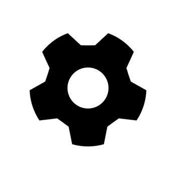 Gear or cog icon on white background.Technological driving, symbol,