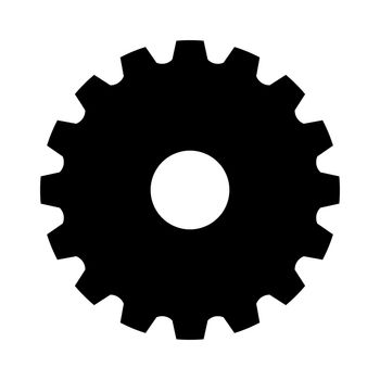 Gear or cog icon on white background.Technological driving, symbol,