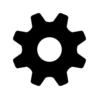 Gear or cog icon on white background.Technological driving, symbol,