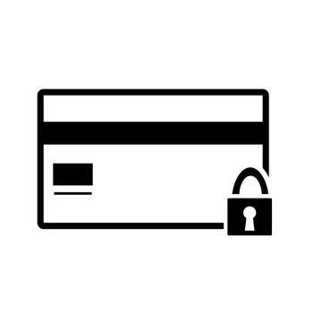 credit card security on white background. credit card security sign. flat style. credit card icon for your web site design, logo, app, UI.