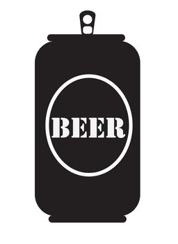 beer can icon. beer can  icon on white background. flat style. beer can icon for your web site design, logo, app, UI.