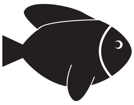 fish icon on white background. fish sign. flat style. fish sign for your web site design, logo, app, UI.