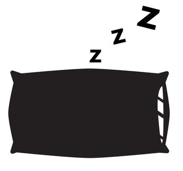 pillow icon on white background. flat style. pillow icon for your web site design, logo, app, UI. pillow arrow symbol. black pillow sign. 
